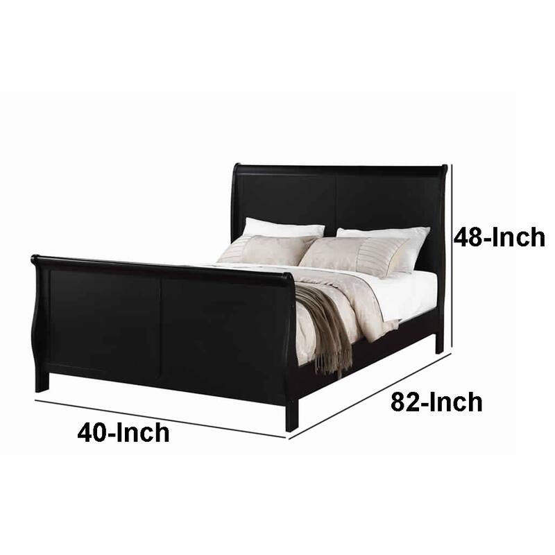 Classy Twin Bed,Black