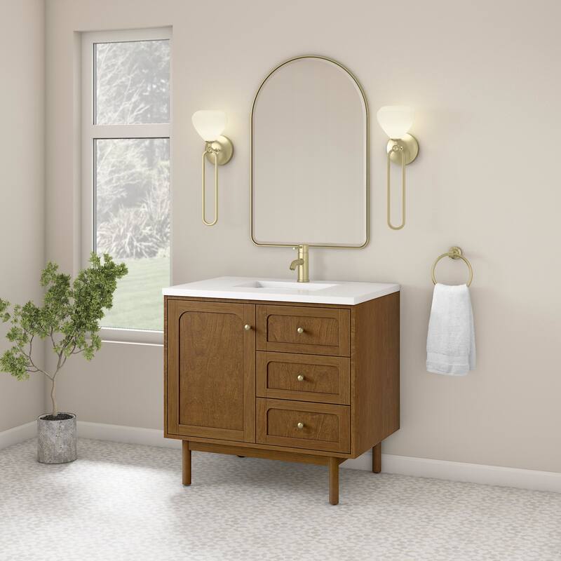 James Martin Vanities 545-V36-1WZ Laurent 36" Single Basin Poplar Wood