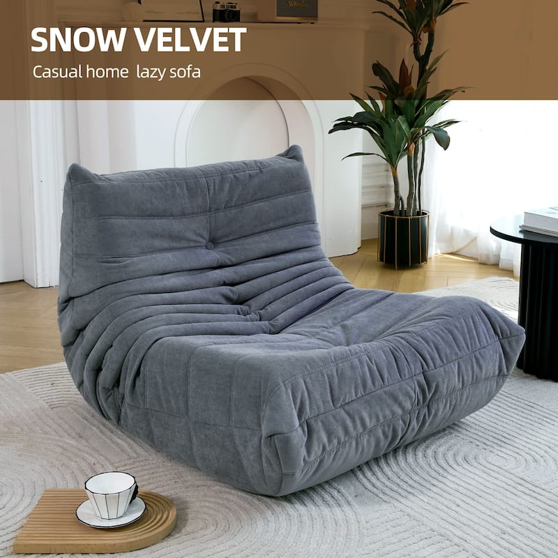Caterpillar-Like Bean Bag Lounger Sofa Chair,Three-Proof Fabric,Memory Foam,Ergonomic Design