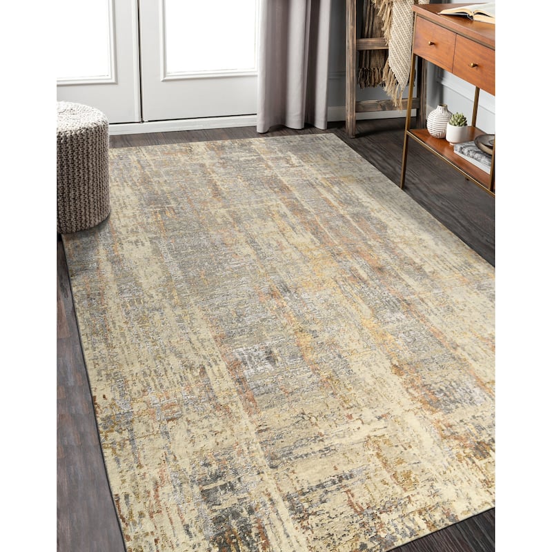 Serena Ophel Modern & Contemporary Abstract Hand-Knotted Area Rug - 2' x 3'