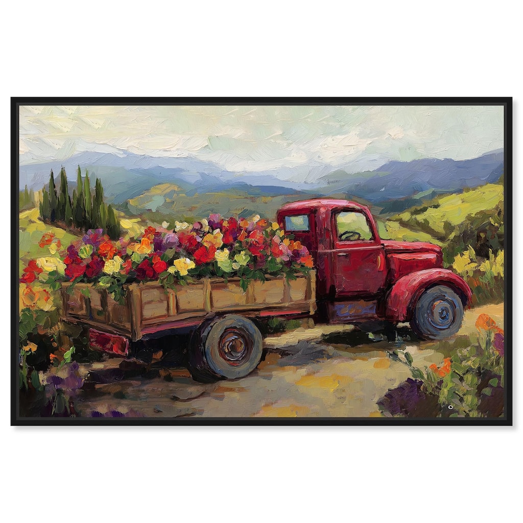 Flowers in Transit I Canvas by Art Remedy