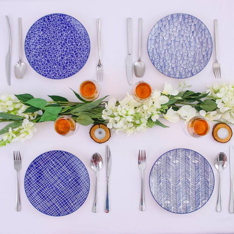 vancasso Macaron 4-Piece Multi-Color Dinner Plates Dessert Soup Plates
