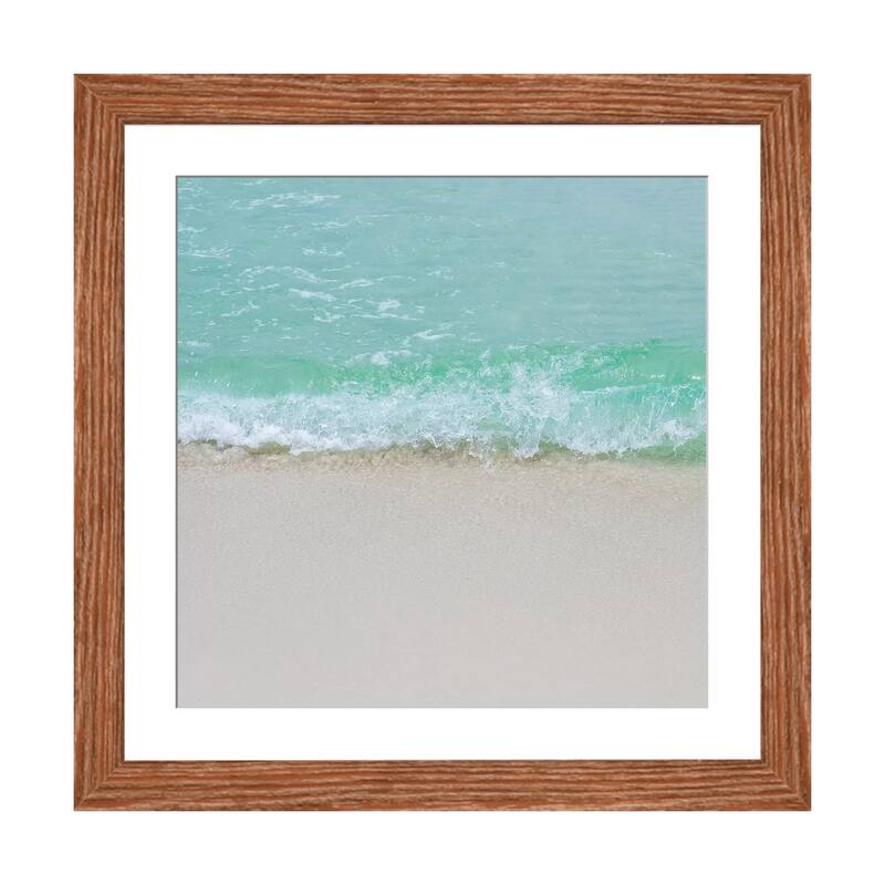 iCanvas "Little Waves" by Myan Soffia - Walnut - 16x16x1