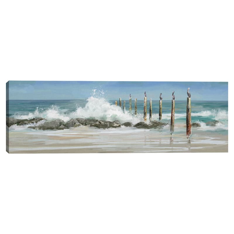 Perched by the Sea Canvas Art Print