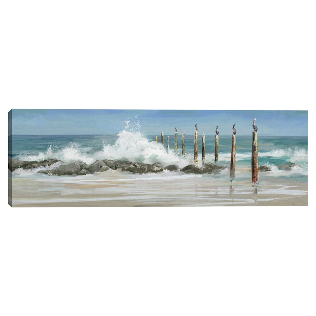 Perched by the Sea Canvas Art Print