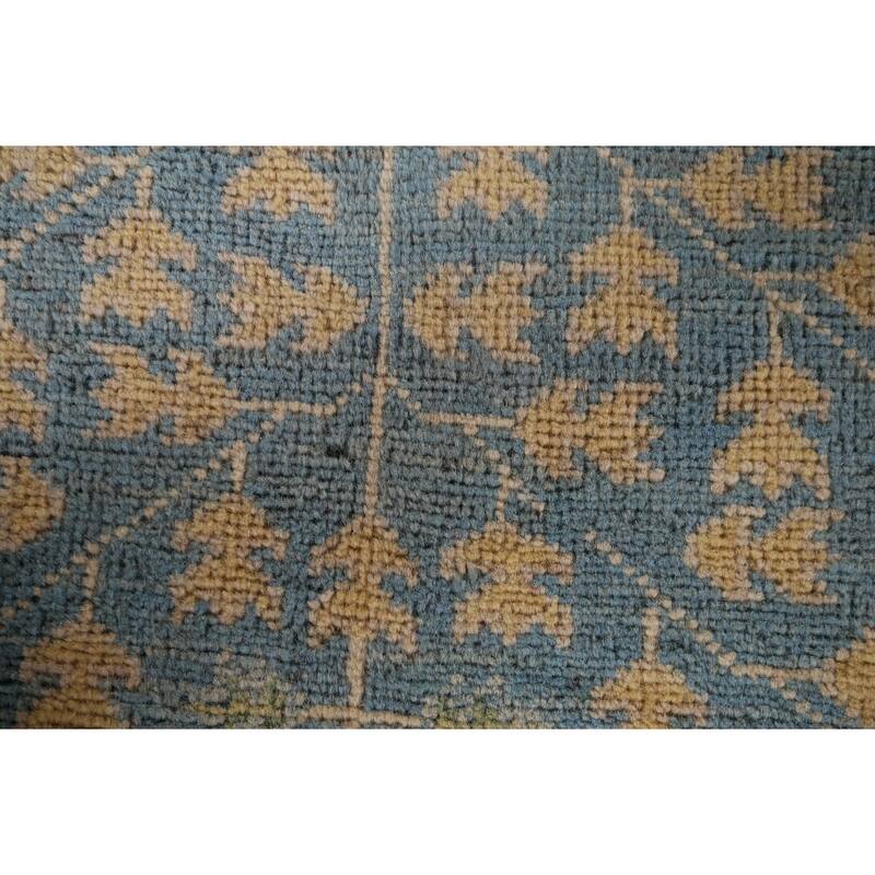 Light Blue Kazak Accent Rug Hand-Knotted Wool Carpet - 3'1" x 4'4"
