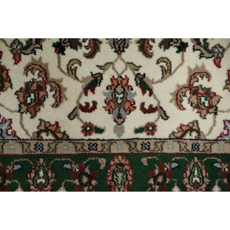 Hand Knotted Oriental 100% Wool Carpet Traditional All-Over Beige & Ivories Kashan Area Rug - 5' 0'' X 3' 0''