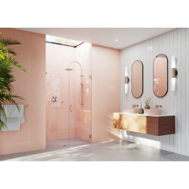 Glass Warehouse 78" x 51" Frameless Shower Door - Wall Hinge