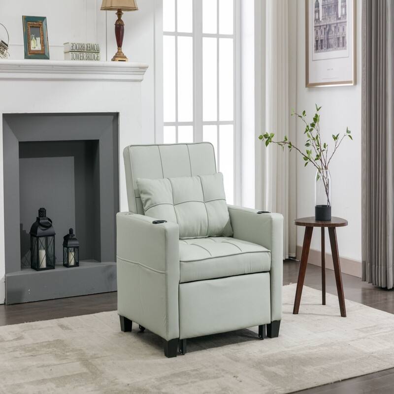3-in-1 Pull Out Sleeper Chair Beds with USB Ports