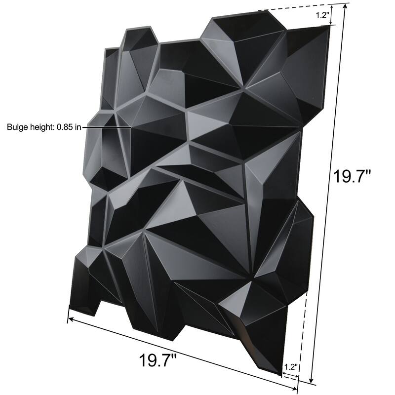 Art3d 3D Wall Panels PVC Jagged Diamond Design (32 Sq.Ft)
