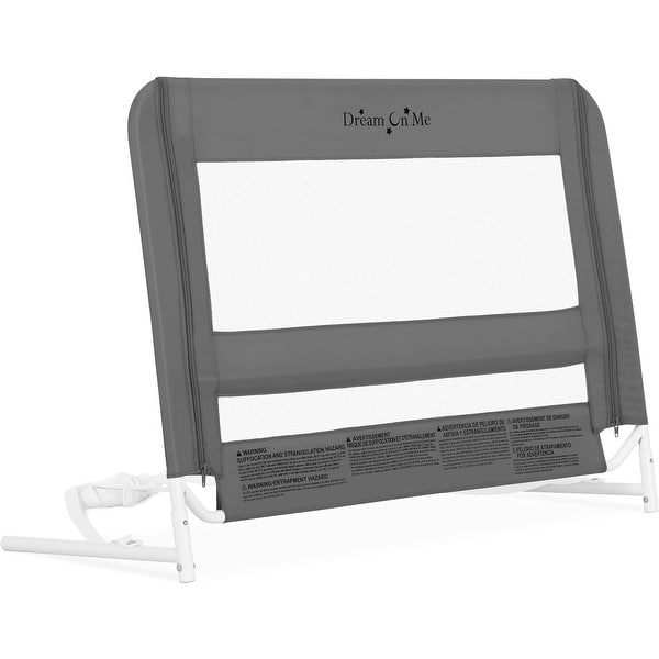 slide 2 of 6, Dream On Me Mesh Security Crib Rail Grey - Twin