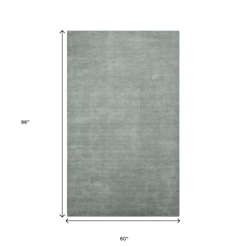 HomeRoots Solid Color Transitional Rectangle Area Rug