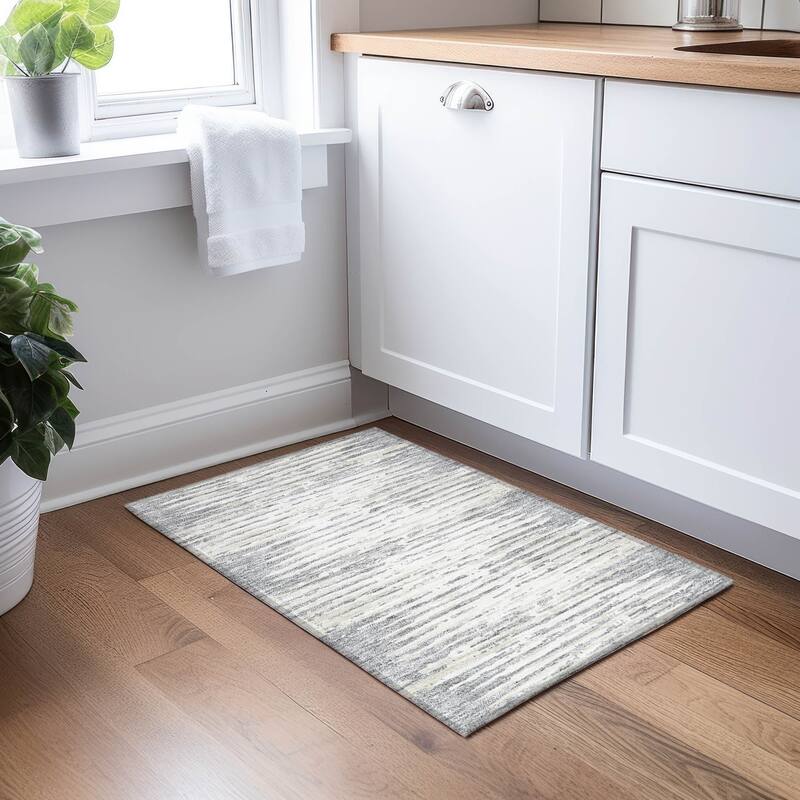 Machine Washable Indoor/ Outdoor Chantille Abstract Ombre Rug