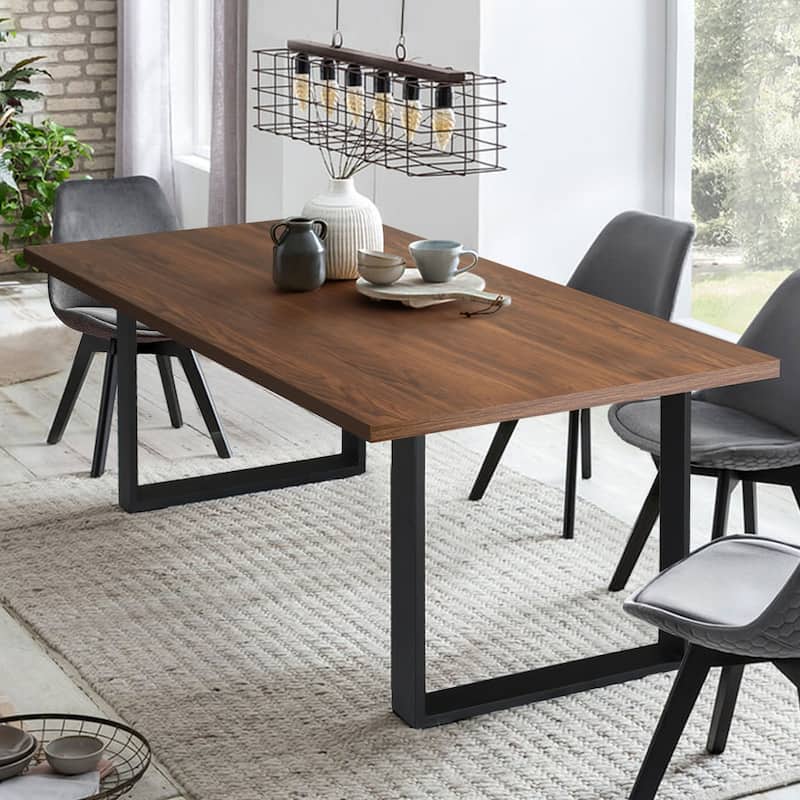 71"x31.5" Modern Rectangle Dining Table - Walnut