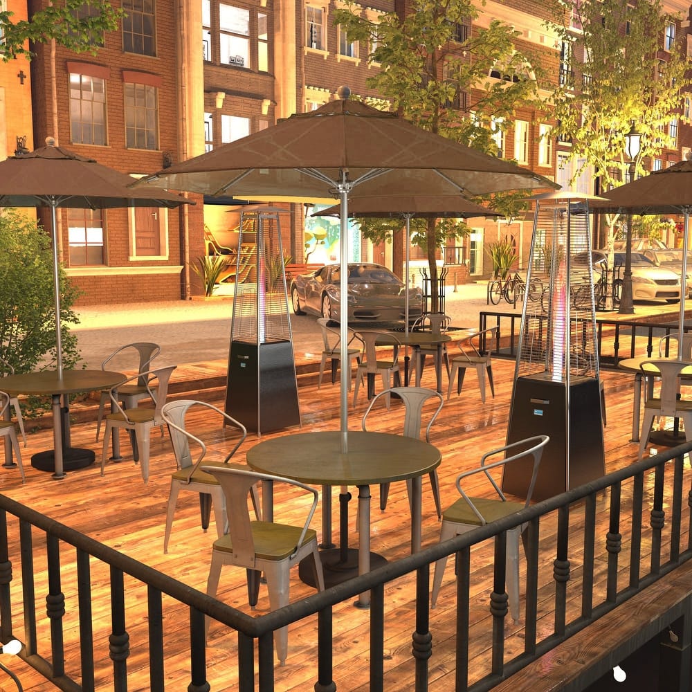 California Umbrella 75' Venture Series Patio Umbrella, Silver Aluminum Pole Fiberglass Ribs Push Lift Sunbrella