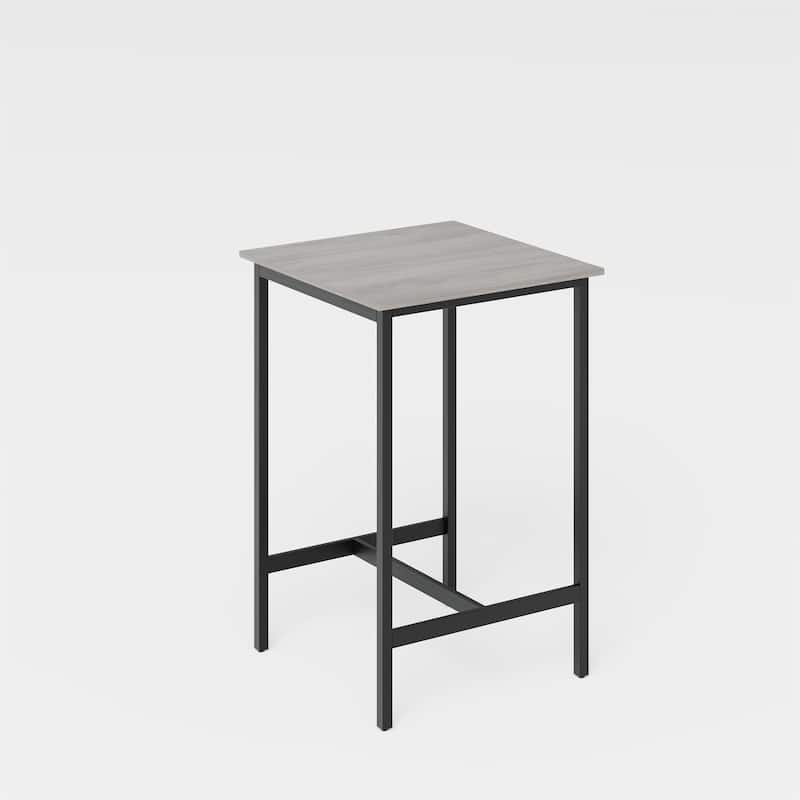 Bar Table Set with 2 Bar Stools in Grey