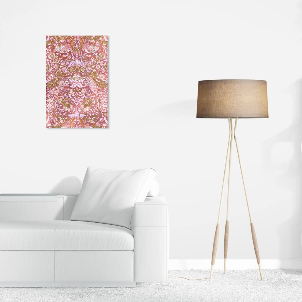 Wynwood Studio Canvas Abstract Royal Birds Bronze and Copper Wall Art Canvas Print