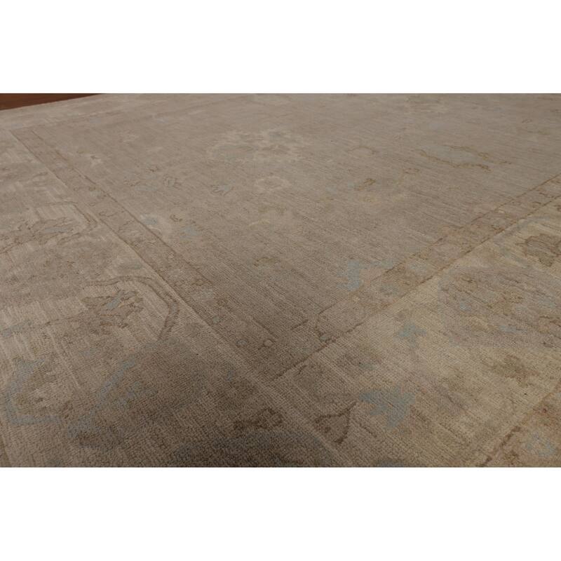 Earth Tone Vegetable Dye Oushak Area Rug Hand-Knotted Wool Carpet - 8'2"x 9'8"