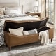 preview thumbnail 23 of 38, Zona 59"W Traditional Faux Leather Tufted Upholstered Storage Bench With Soild Wood Legs and Nailhead Trim By HULALA HOME