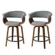 preview thumbnail 30 of 167, Glitzhome Set of 2 or 4 Modern Counter & Bar Height Wooden Swivel Bar Stools
