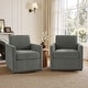 preview thumbnail 4 of 154, Set of 2 Modern Swivel Accent Armchairs Upholstered Arm Chairs
