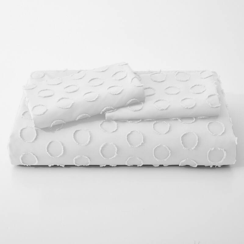 Circle Clipped Jacquard Duvet Cover Set
