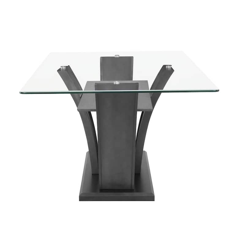 Janna Dove Modern Glass Dining Room Set