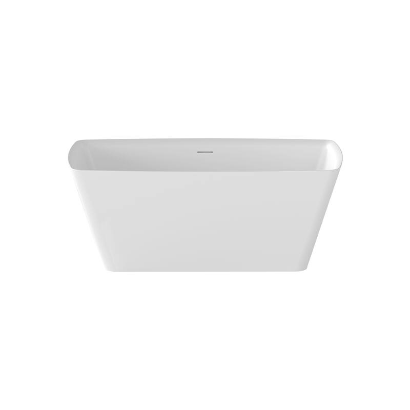 A&E Bath Chester Glossy White Freestanding Rectangle Bathtub - 66-inch