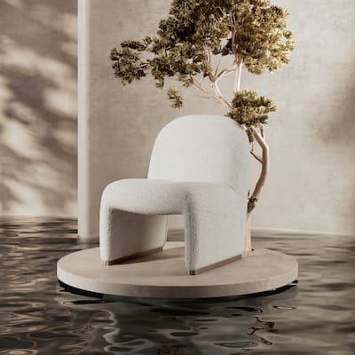 Roberto Mid-century Accent Chair with Hardwood Legs by HULALA HOME