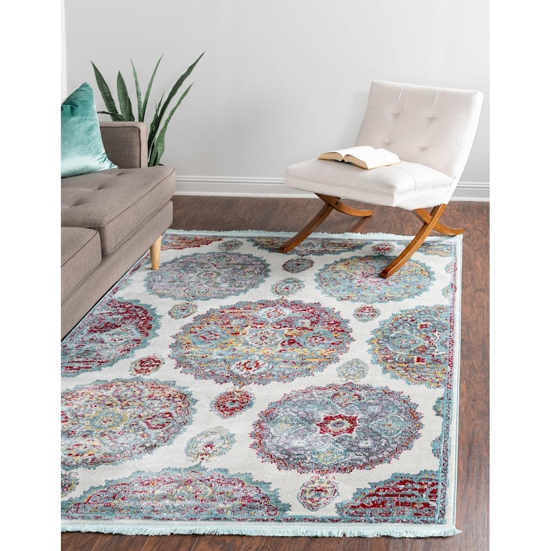 Transitional Laka Collection Area Rug - Cream - 6'x9'