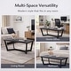 preview thumbnail 7 of 10, Strata Orion Coffee Table Wood Top Metal Base Modern Accent Table