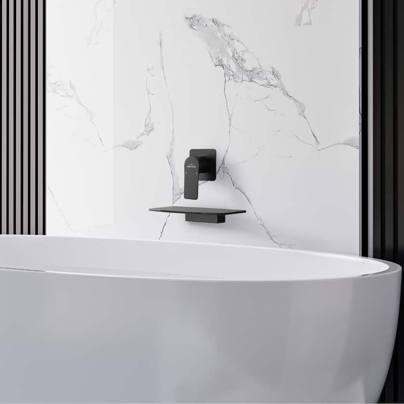 CASAINC Single Handle Wall Mounted Waterfall Tub/Kitchen Faucet