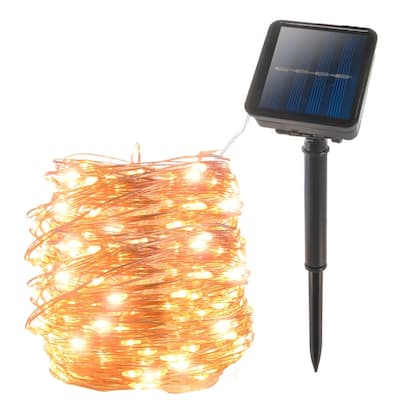 200 LED Solar Powered Copper Wire String Led Strip Fairy Garland Outdoor Light