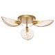preview thumbnail 1 of 9, River of Goods Malachi Gold Metal Triple Leaf Shade 24-Inch Ceiling Light - 24" x 24" x 5.25" 24" x 24" x 5.25" - Gold
