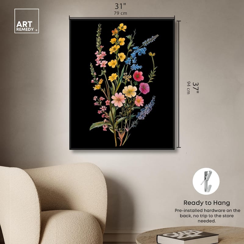 Darkling Daisies I Canvas by Art Remedy