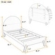 preview thumbnail 3 of 7, White Cute Curved Headboard Wooden Platform Bed with Hidden Shelf, Twin Size