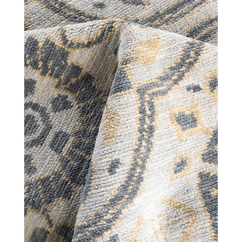 Modern One-of-a-Kind Handmade Area Rug - Gray, 8' 1" x 9' 10" - 8' 1" x 9' 10"