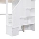 preview thumbnail 31 of 31, Twin Size Loft Bed with L-Shaped Desk, Storage Drawers, Cabinet, and Staircase, Space-Saving Design, Grey