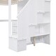 preview thumbnail 31 of 31, Twin Size Loft Bed with L-Shaped Desk and Storage Staircase, Grey