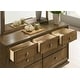 preview thumbnail 5 of 3, Walnut Finish Transitional Bedroom Furniture Set Bed Nightstand Dresser Mirror Chest