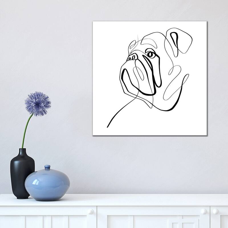 iCanvas "Bulldog II" by Dane Khy Canvas Print - 18x18x1.5