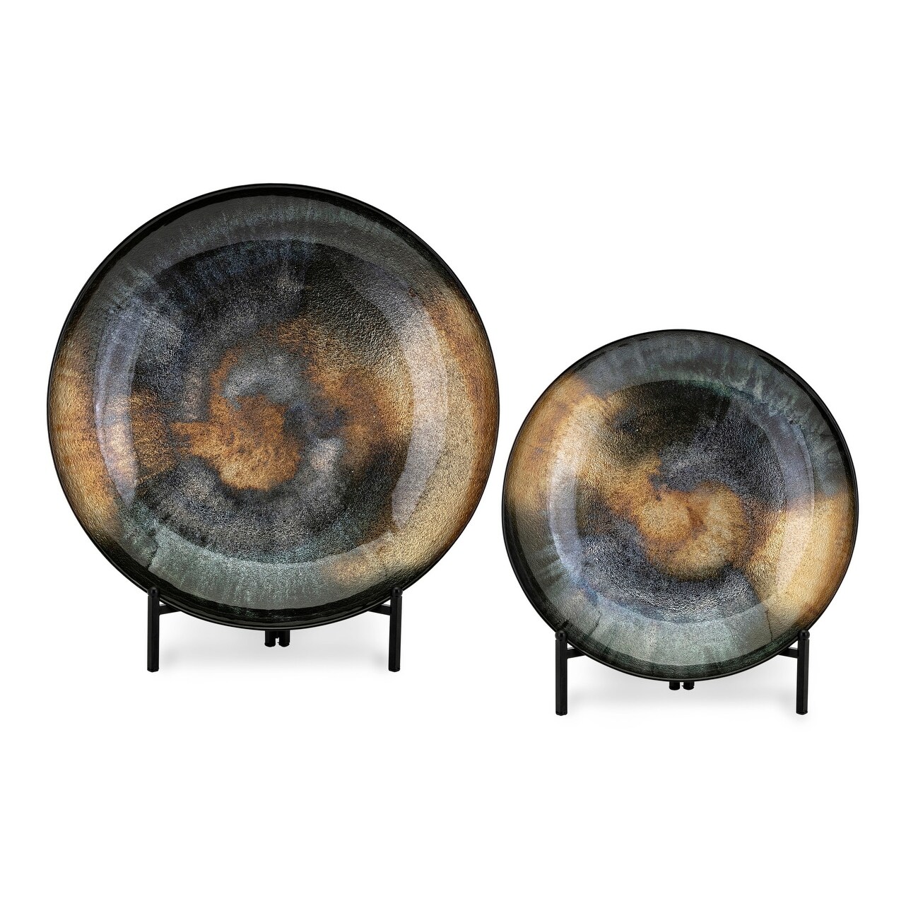 Shop Imax Home 83927 2 Acotas Glass Decorative Plates With Stands