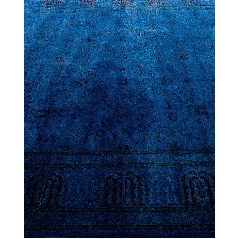 Fine Vibrance One-of-a-Kind Hand-Knotted Area Rug - Blue, 8' 2" x 10' 5" - 8' 2" x 10' 5"