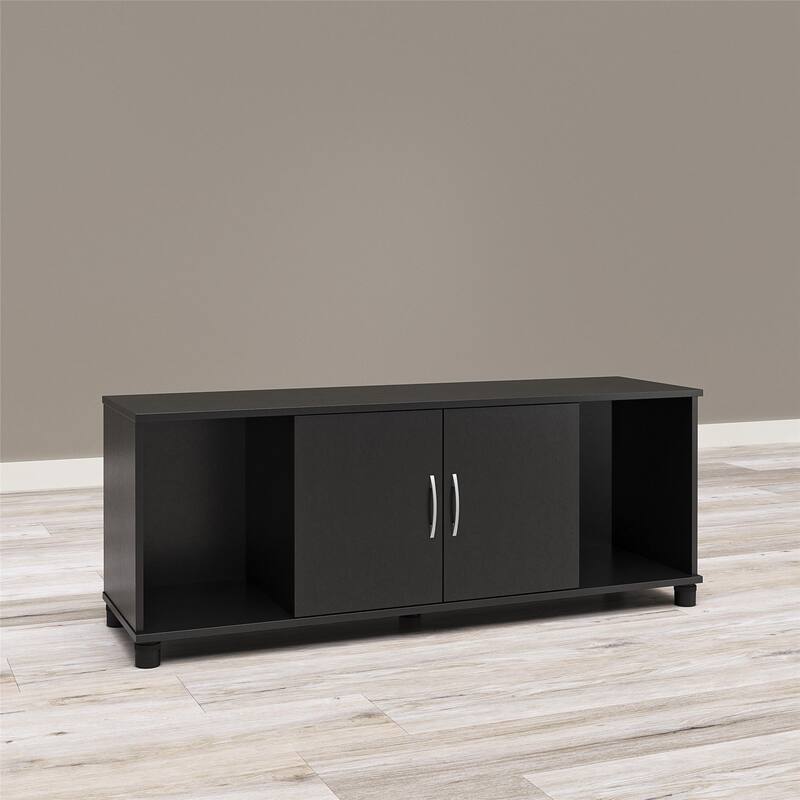 Anmytek Shoe Storage Bench 4 Compartments Black Entryway Mudroom Seating