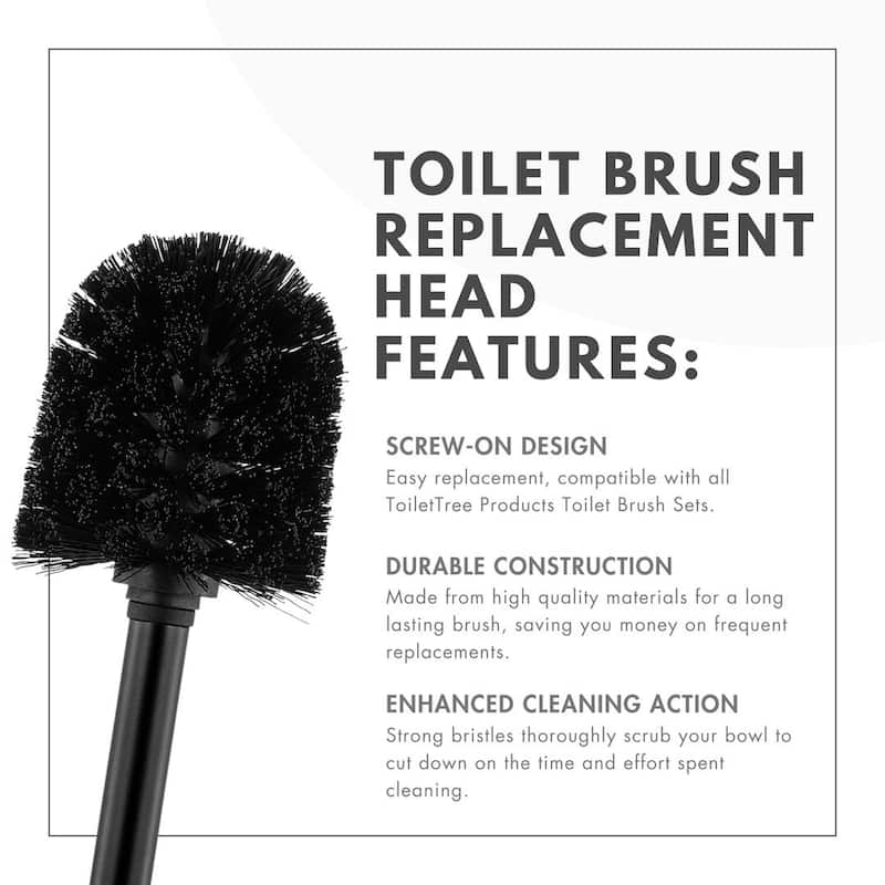 ToiletTree Toilet Brush Replacement Heads for Brushes (Pack of 4)