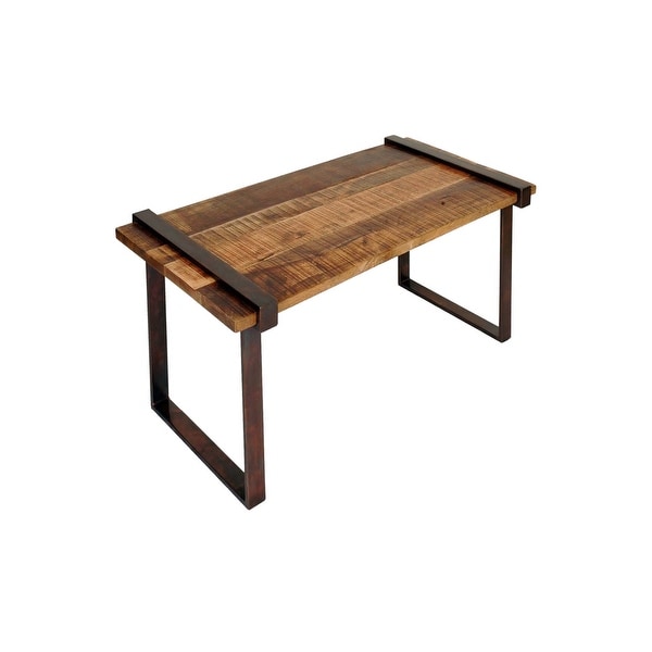Stylecraft Sc Isf24374 42 Long Rough Cut Wood And Strap Iron Stylecraft Sc Isf24374 42 Long Rough Cut Wood And Strap Iron Coffee Table Natural Stain Free Shipping Today 28025718