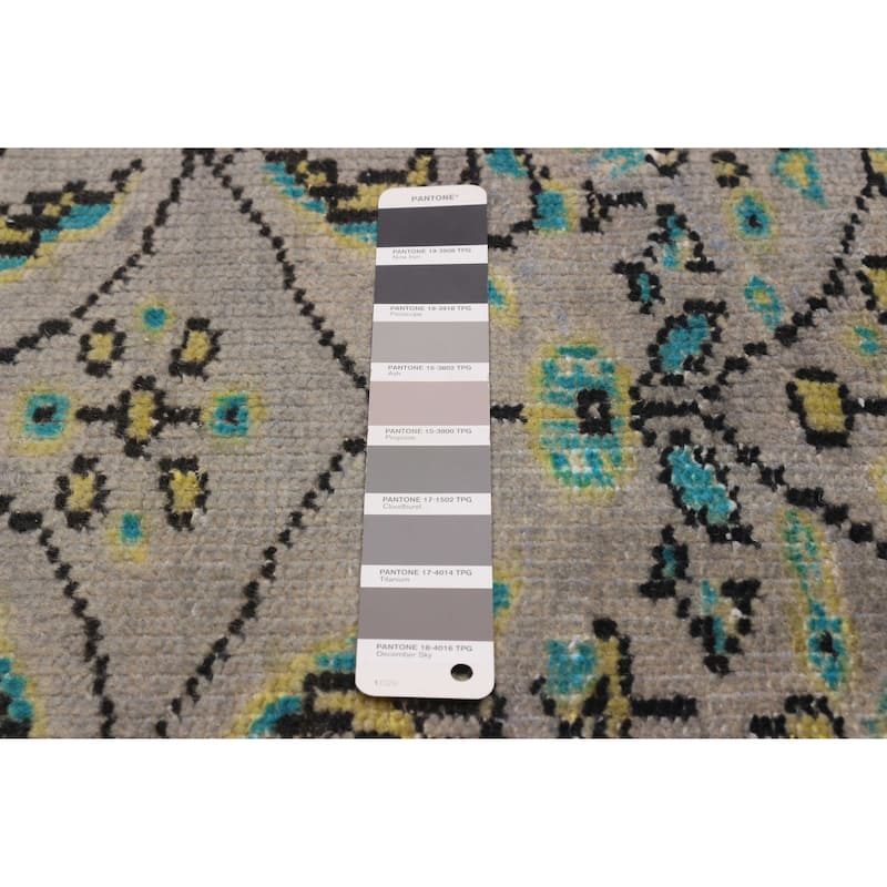ECARPETGALLERY Hand-knotted Melis Vintage Grey Wool Rug - 4'10 x 8'3