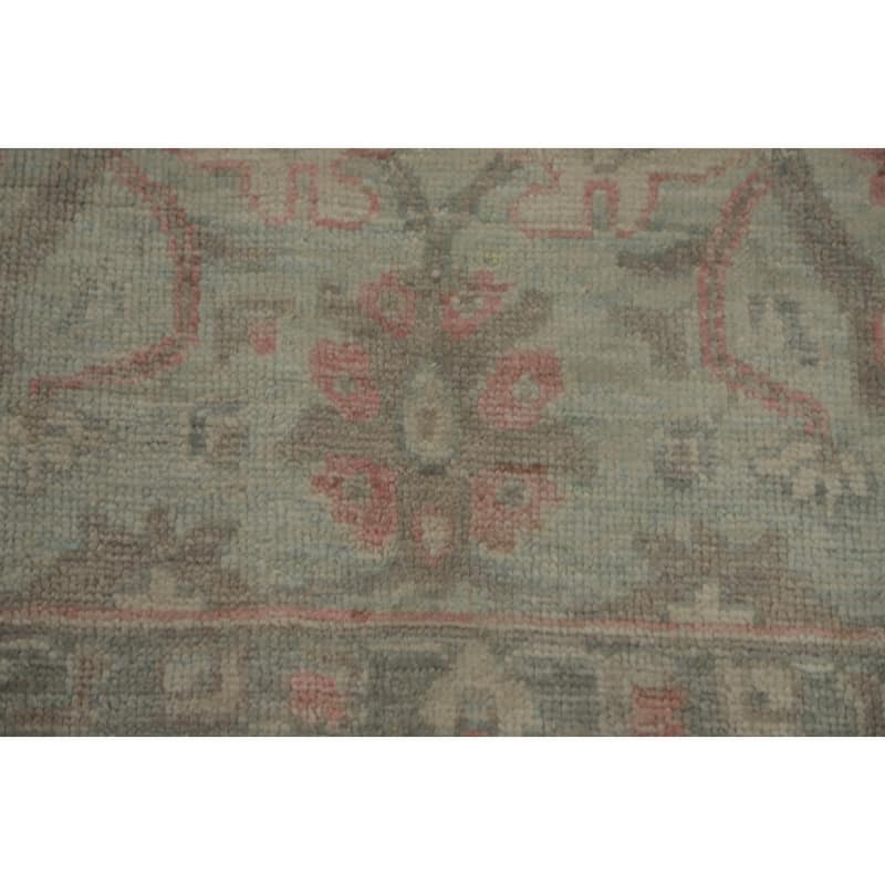 All-Over Floral Oushak Vegetable Dye Area Rug, Floral Geometric Carpet - 10' 4'' X 8' 5''