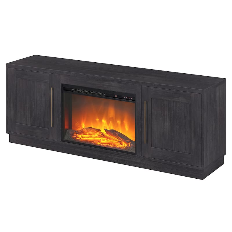 Tillman Rectangular TV Stand with Log Fireplace for TV's up to 75"