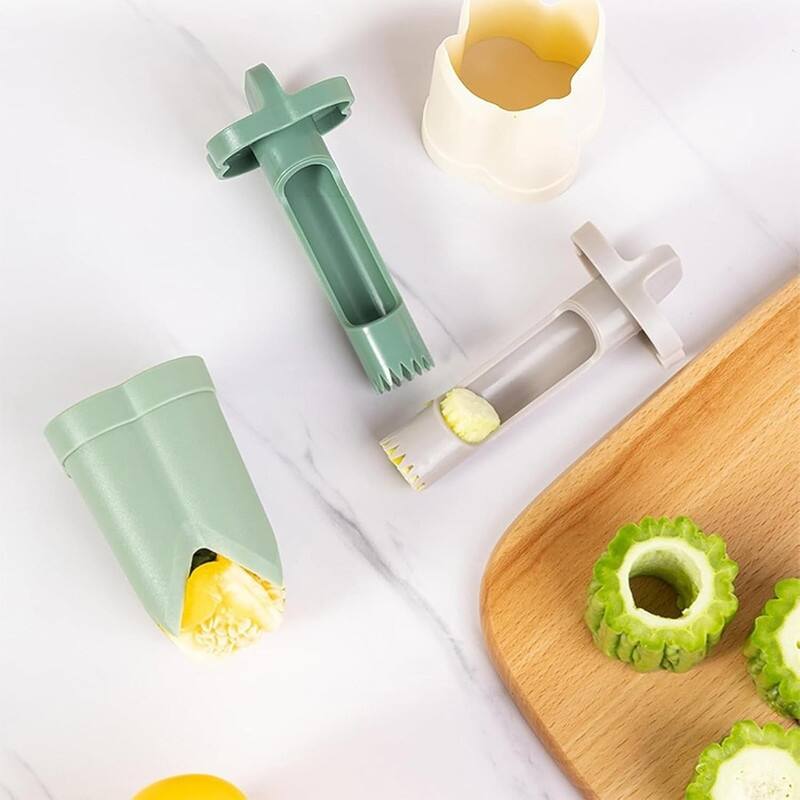 2pcs Pepper Seed Corer Remover, 2-in-1 Bell Pepper Cutter & Deseeder